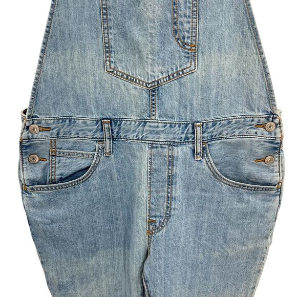 Levi's Original Overalls Jeans Denim Medium Light Wash Blue Size Large - Picture 5 of 16